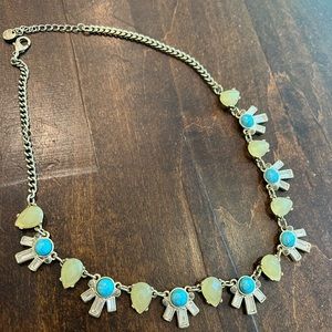 Loft “18 inch adjustable necklace. Turquoise and pale green stone. Stunning